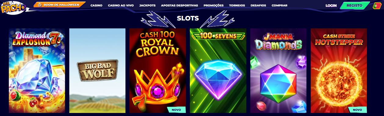 Jogue slots premium como Diamond Explosion Royal Crown e Hotstepper no Mr Pacho
