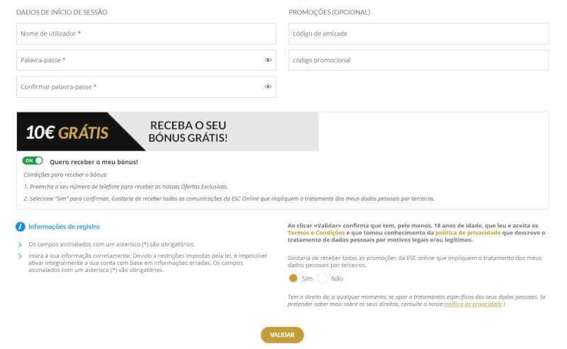 Como usufruir do Estoril Sol Casinos Código Promocional 2021?