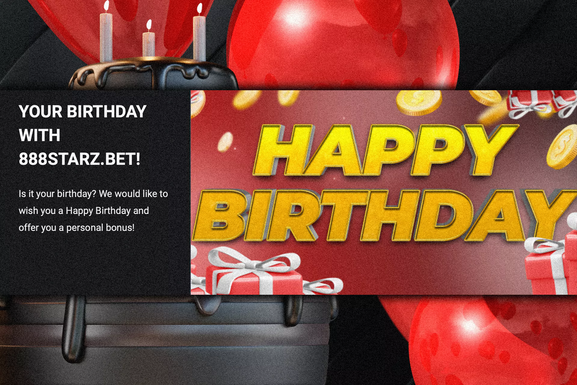 Get a birthday bonus from 888Starz.